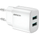 Charger Mobile Joyroom Dual Usb To Type-C Mini Fast Charger 2.4A L-2A123 White